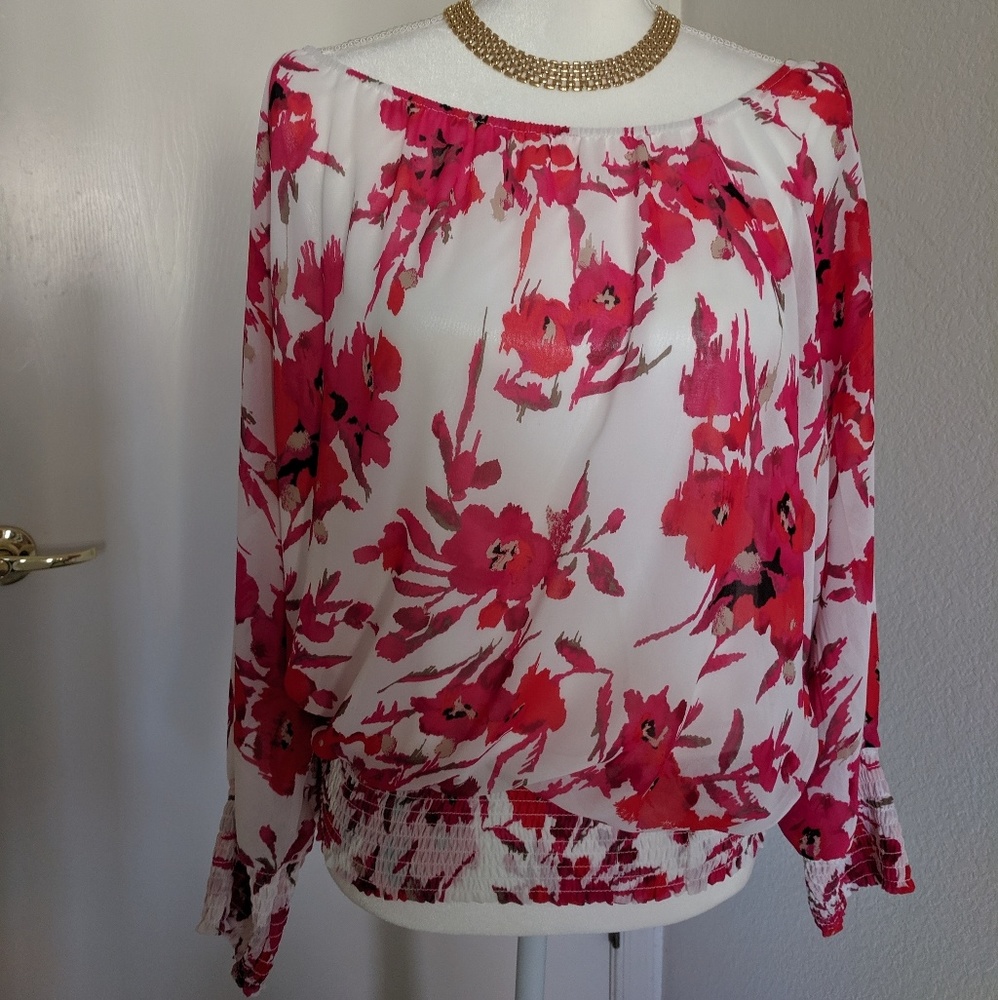 DS by Debbie Shuchat Floral Poet Blouse